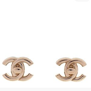 Chanel turn lock earrings